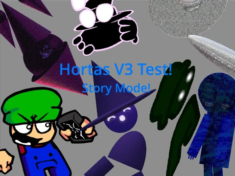 FNF Hortas Edition V3 Test Story Mode logo with Hortas character