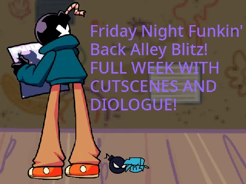 Friday Night Funkin - Back Alley Blitz Whitty - Full Week CUTSCENES