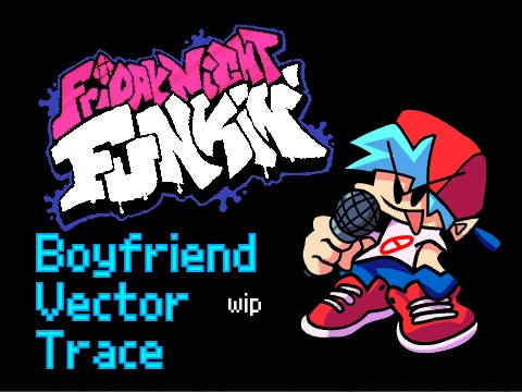 Friday Night Funkin Boyfriend Vector Trace WIP
