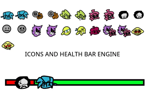 Friday Night Funkin Icons Health Bar Engine