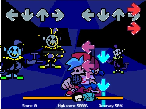 Friday Night Funkin Jevil as Tankman week 7