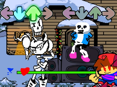 Friday Night Funkin UNDERTALE MOD - Papyrus Bonetrousle