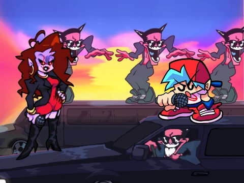 Friday Night Funkin Week 4 - Mommy Must Murder Vector Trace Idle & Animation V1