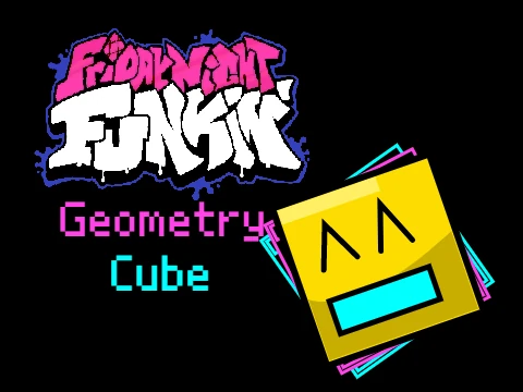Geometry Cube In Friday Night Funkin FNF hard