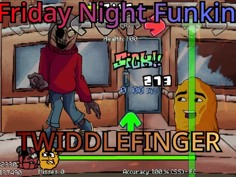TWIDDLEFINGER Friday Night Funkin game logo splash art